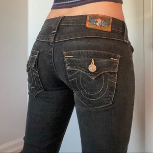 Black flare true religion jeans